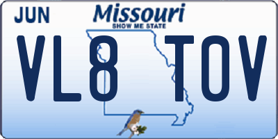 MO license plate VL8T0V