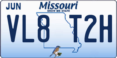 MO license plate VL8T2H