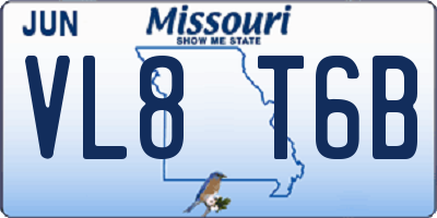 MO license plate VL8T6B