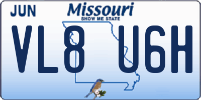 MO license plate VL8U6H