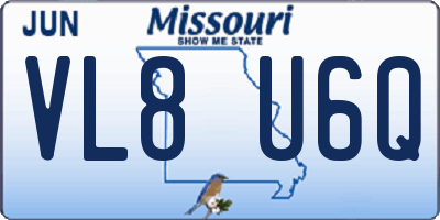MO license plate VL8U6Q