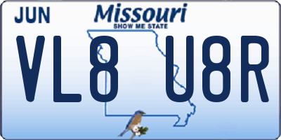 MO license plate VL8U8R