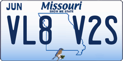 MO license plate VL8V2S