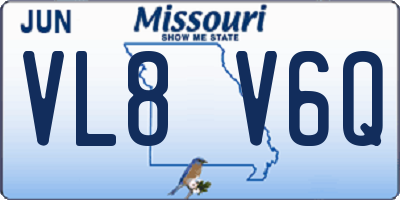 MO license plate VL8V6Q