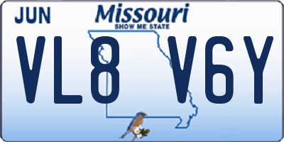MO license plate VL8V6Y