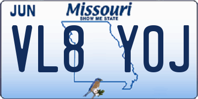 MO license plate VL8Y0J
