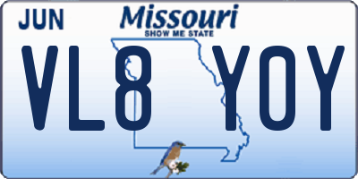 MO license plate VL8Y0Y
