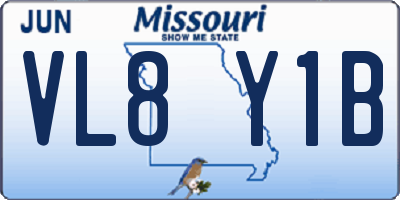 MO license plate VL8Y1B