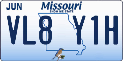 MO license plate VL8Y1H