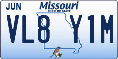 MO license plate VL8Y1M