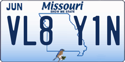 MO license plate VL8Y1N