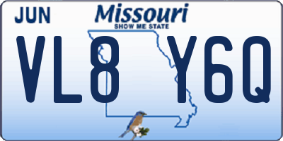 MO license plate VL8Y6Q