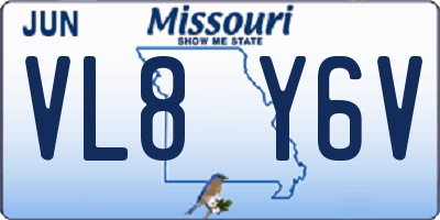 MO license plate VL8Y6V