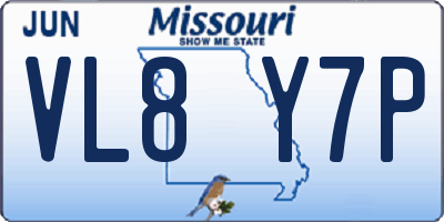 MO license plate VL8Y7P