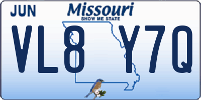 MO license plate VL8Y7Q