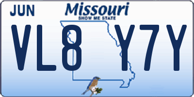 MO license plate VL8Y7Y