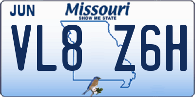 MO license plate VL8Z6H