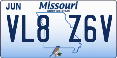 MO license plate VL8Z6V