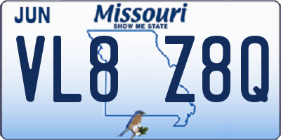MO license plate VL8Z8Q