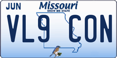 MO license plate VL9C0N
