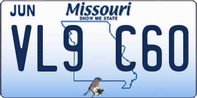 MO license plate VL9C6O