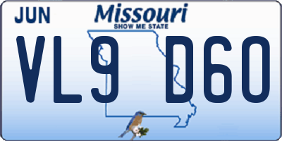 MO license plate VL9D6O