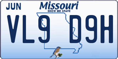 MO license plate VL9D9H