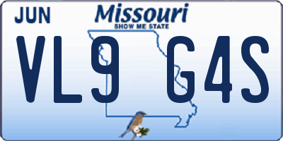 MO license plate VL9G4S