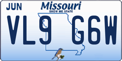 MO license plate VL9G6W