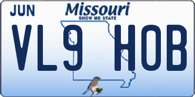 MO license plate VL9H0B