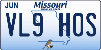 MO license plate VL9H0S