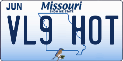 MO license plate VL9H0T