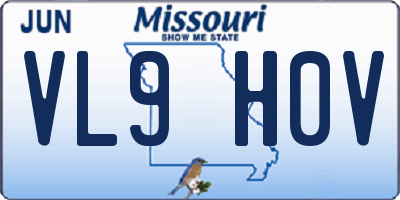 MO license plate VL9H0V