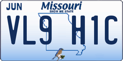 MO license plate VL9H1C