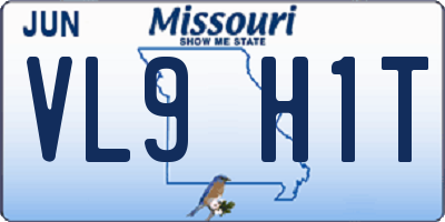 MO license plate VL9H1T