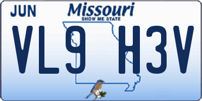 MO license plate VL9H3V