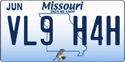 MO license plate VL9H4H