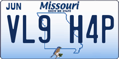 MO license plate VL9H4P