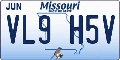 MO license plate VL9H5V
