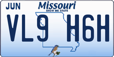 MO license plate VL9H6H