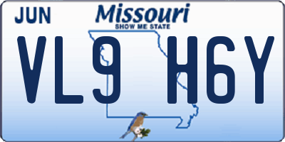 MO license plate VL9H6Y