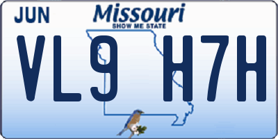 MO license plate VL9H7H
