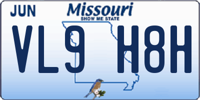 MO license plate VL9H8H