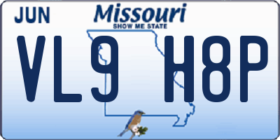 MO license plate VL9H8P