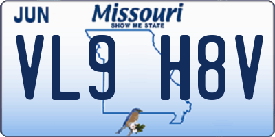 MO license plate VL9H8V