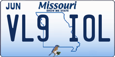 MO license plate VL9I0L