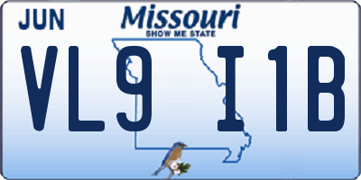 MO license plate VL9I1B