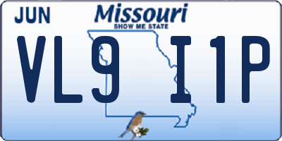 MO license plate VL9I1P