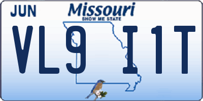 MO license plate VL9I1T