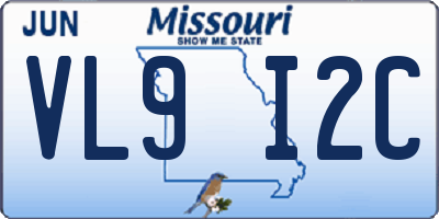 MO license plate VL9I2C